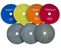 Алмазные гибкие шлифовальные круги Крестик Pads 7-STEP D100 комплект Алмазные гибкие шлифовальные круги Крестик Pads 7-STEP D100 комплект